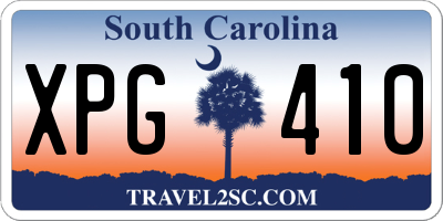 SC license plate XPG410