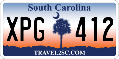 SC license plate XPG412