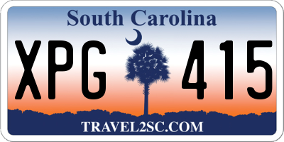 SC license plate XPG415