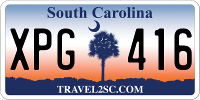SC license plate XPG416