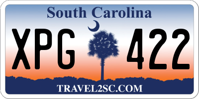 SC license plate XPG422