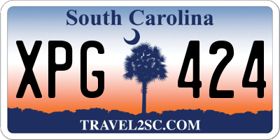 SC license plate XPG424