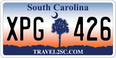 SC license plate XPG426