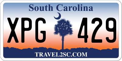 SC license plate XPG429