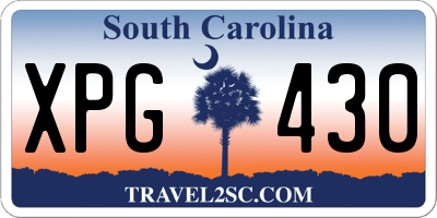 SC license plate XPG430