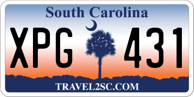 SC license plate XPG431