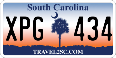SC license plate XPG434