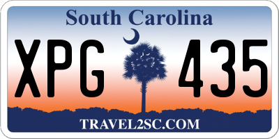 SC license plate XPG435