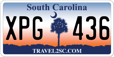 SC license plate XPG436