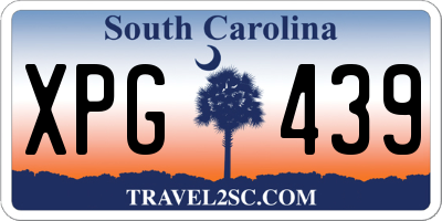 SC license plate XPG439