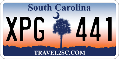 SC license plate XPG441