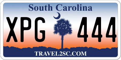 SC license plate XPG444
