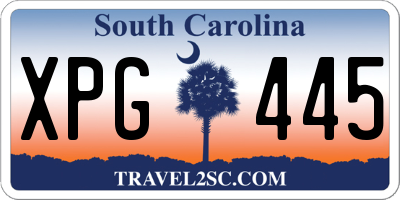 SC license plate XPG445