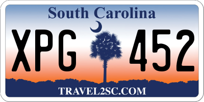 SC license plate XPG452