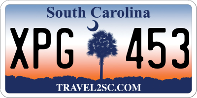 SC license plate XPG453
