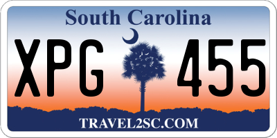 SC license plate XPG455