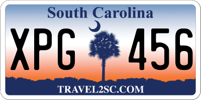 SC license plate XPG456