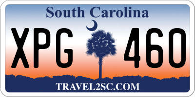 SC license plate XPG460
