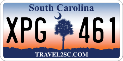 SC license plate XPG461