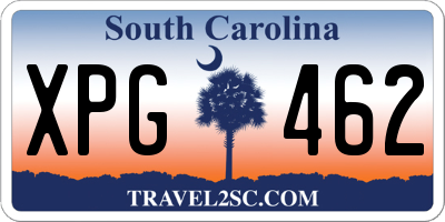 SC license plate XPG462