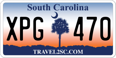 SC license plate XPG470