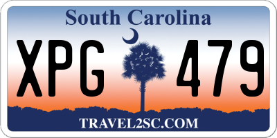 SC license plate XPG479
