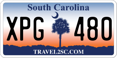 SC license plate XPG480