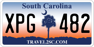 SC license plate XPG482