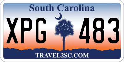 SC license plate XPG483