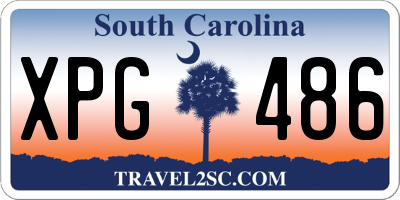 SC license plate XPG486