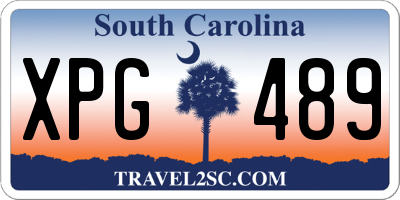 SC license plate XPG489