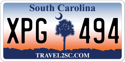 SC license plate XPG494