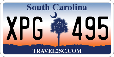 SC license plate XPG495