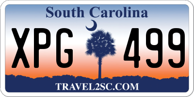SC license plate XPG499