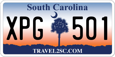 SC license plate XPG501