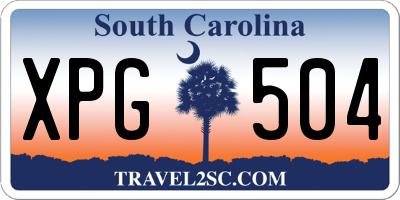 SC license plate XPG504