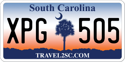 SC license plate XPG505