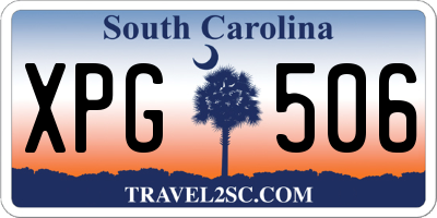 SC license plate XPG506