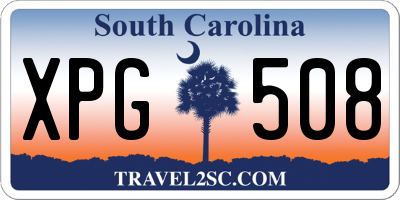 SC license plate XPG508