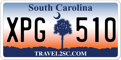 SC license plate XPG510