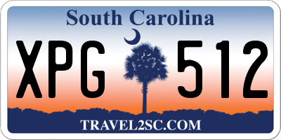 SC license plate XPG512
