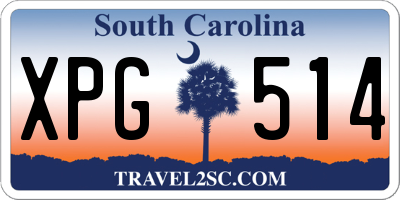 SC license plate XPG514