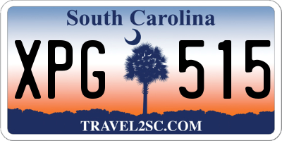 SC license plate XPG515