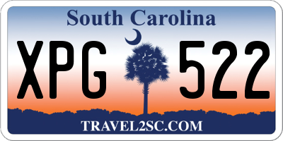 SC license plate XPG522
