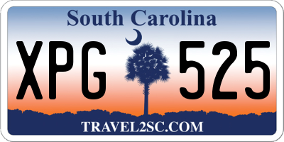 SC license plate XPG525