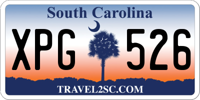 SC license plate XPG526