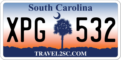 SC license plate XPG532