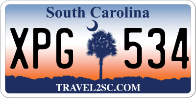 SC license plate XPG534