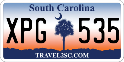 SC license plate XPG535