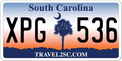 SC license plate XPG536